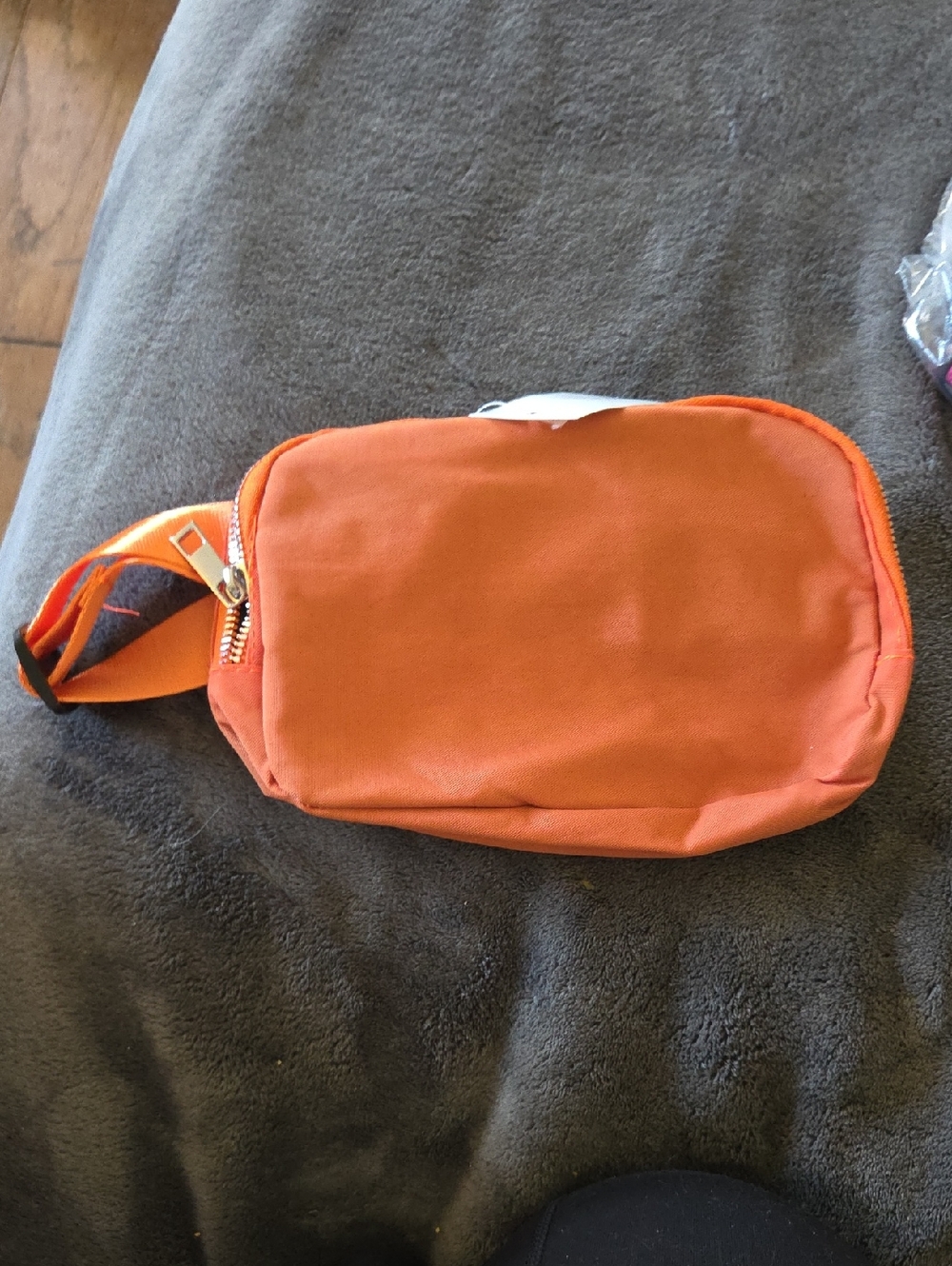 Orange Canvas Belt Bag Pouch